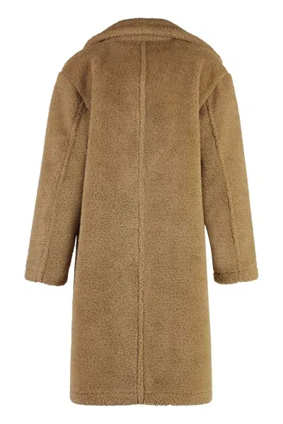 Michael Michael Kors Vegan Fur Coat In Camel