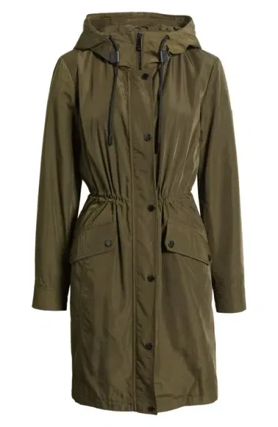 Michael Michael Kors Water Resistant Hooded Anorak In Olive