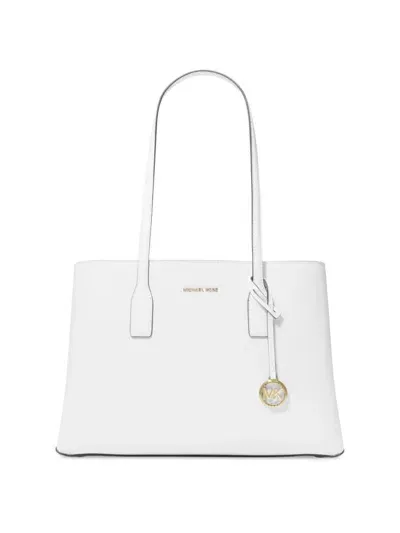 Michael Michael Kors Women's Mmk Ruthie Leather Medium Tote Bag In Optic White