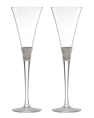 Michael Wainwright Truro Toasting Flute Set Of 2 In Platinum