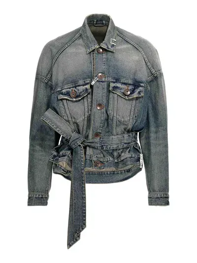 Miharayasuhiro Maison Mihara Yasuhiro Denim Jacket In Light Blue