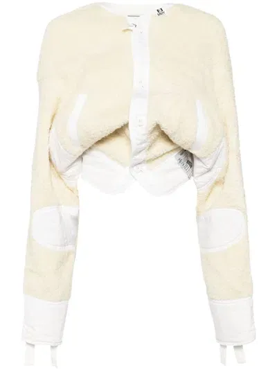 Miharayasuhiro Long-sleeve Cropped Jacket In White