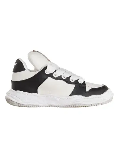 Miharayasuhiro Wayne Og Sole Leather Sneakers In Black-white