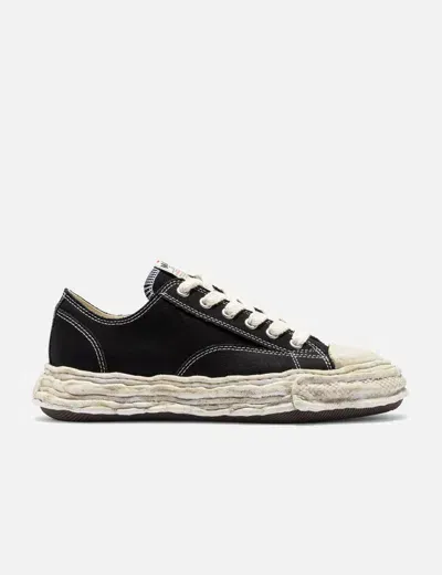 Miharayasuhiro Peterson23 Og Dyed Sole Canvas Low-top Sneaker In Black