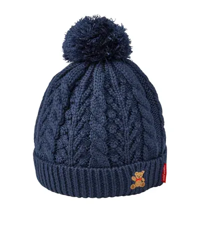 Miki House Kids' Wool-blend Beanie In Navy