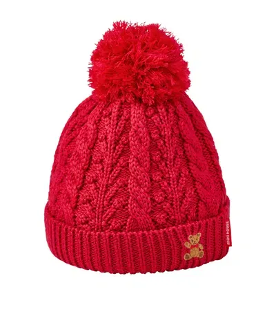 Miki House Kids' Wool-blend Beanie In Red