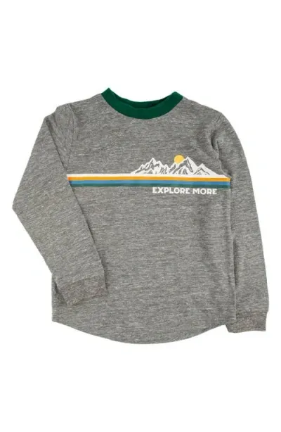 Miki Miette Kids' Harvey Long Sleeve Graphic T-shirt In Alpine