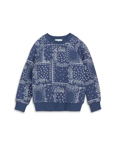 Miles The Label Boys' French Terry Sweatshirt - Little Kid In Dusty Blue