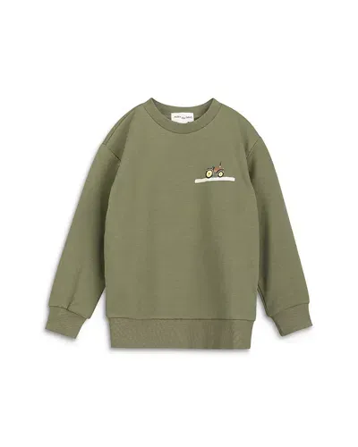 Miles The Label Boys' French Terry Sweatshirt - Little Kid In Dusty Green