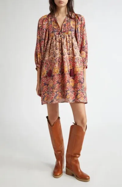 Mille Daisy Long Sleeve Dress In Toulouse