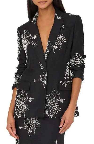 Milly Women's Alexa Bead-embroidered Blazer In Black