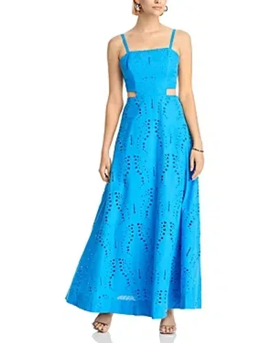 Milly Butterfly Eyelet Dress In Blue