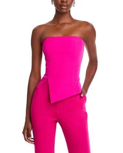 Milly Lana Cady Strapless Top In Fuchsia