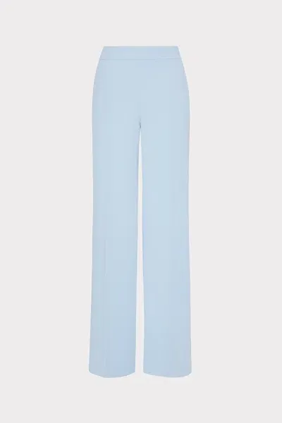 Milly Natia Crepe Pants In Ice Blue