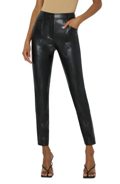 Milly Faux Leather Pants In Black