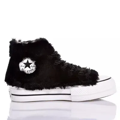 Mimanera Converse Platform Fluffy Black