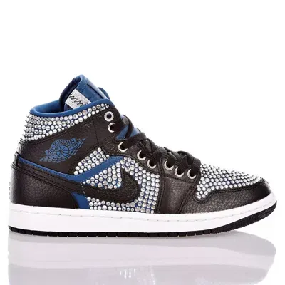 Mimanera Nike Air Jordan 1 Check Swarovski Custom In Brown