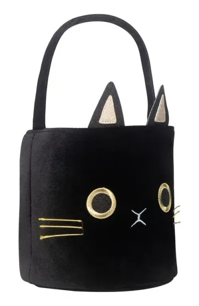 Mimi & Lula Kids' Cat Trick Or Treat Bag In Black