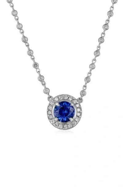 Mindi Mond Icon Brilliant Sapphire & Diamond Pendant Necklace In Metallic