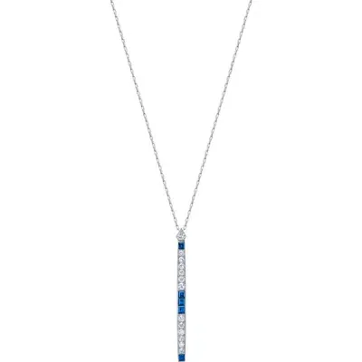 Mindi Mond Reconceived Diamond & Sapphire Pendant Necklace In Platinum/diamond/sapphire