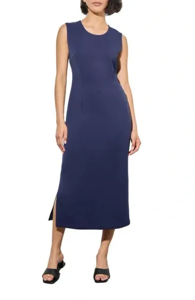 Ming Wang Sleeveless Midi Dress In Regatta