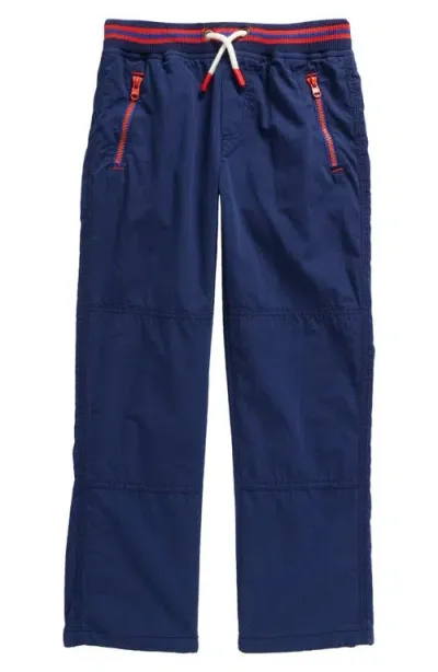 Mini Boden Kids' Adventure Cozy Lined Pants In College Navy