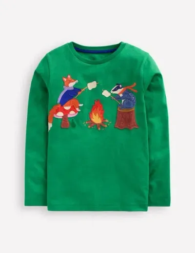 Mini Boden Kids' Little Animals T-shirt Highland Green Animals Boys Boden