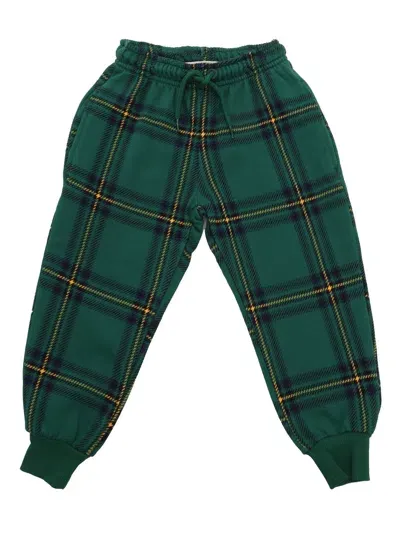 Mini Rodini Check Aop Sweatpants In Green