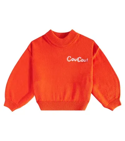 Mini Rodini Kids' Coucou Cotton Sweater In Red