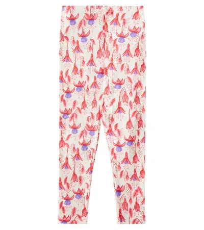 Mini Rodini Kids' Fuchsia Cotton-blend Leggings In Red