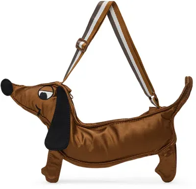 Mini Rodini Kids Brown Dog Crossbody Bag