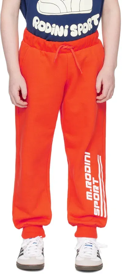 Mini Rodini Kids Red 'm.rodini' Sweatpants