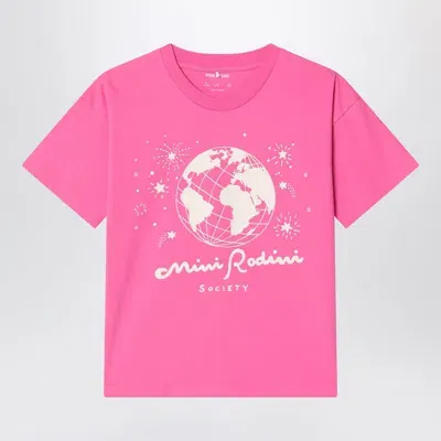 Mini Rodini Kids' Pink T-shirt In Organic Cotton