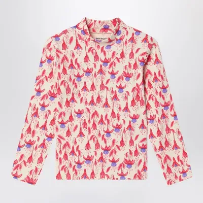 Mini Rodini Kids' Red Patterned Blouse In Organic Cotton