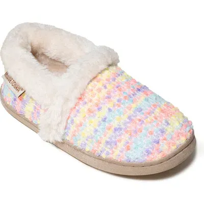 Minnetonka Kids' Daina Faux Fur Lined Slipper In Pink Multi