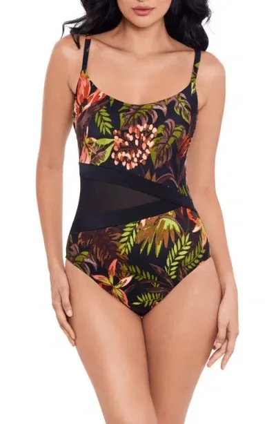 Miraclesuit ® Botanico Lyra Underwire One-piece Swimsuit In Black Multi