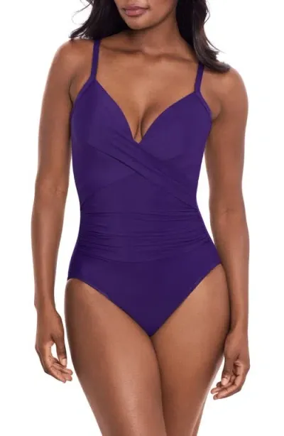 Miraclesuit Rock Solid Captivate Underwire One-piece In Mulberry