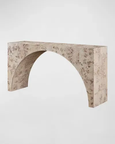 Miranda Kerr Home Arc Burl Console Table In Light Burl