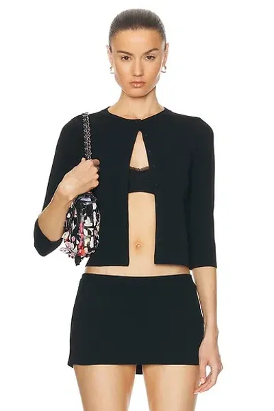 Mirror Palais Cropped Cardigan In Black