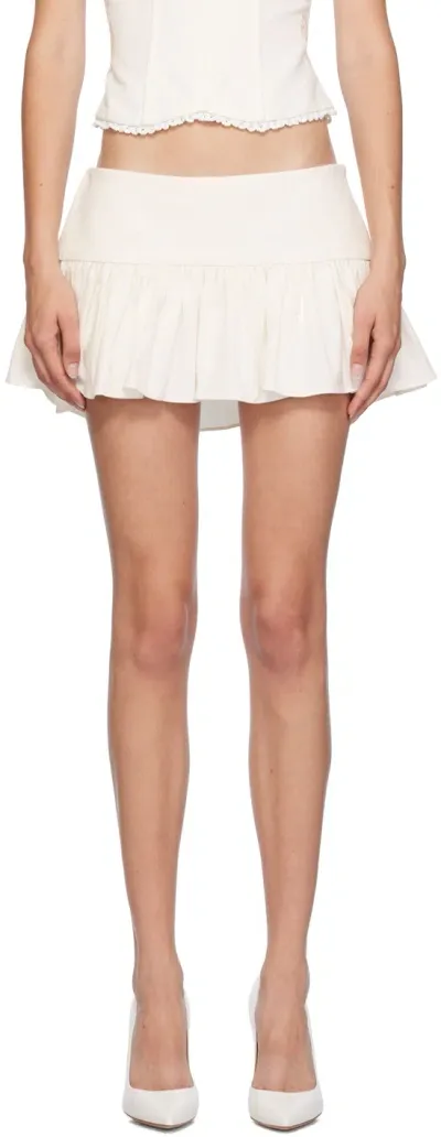 Mirror Palais White Daisy Skort In Off-white