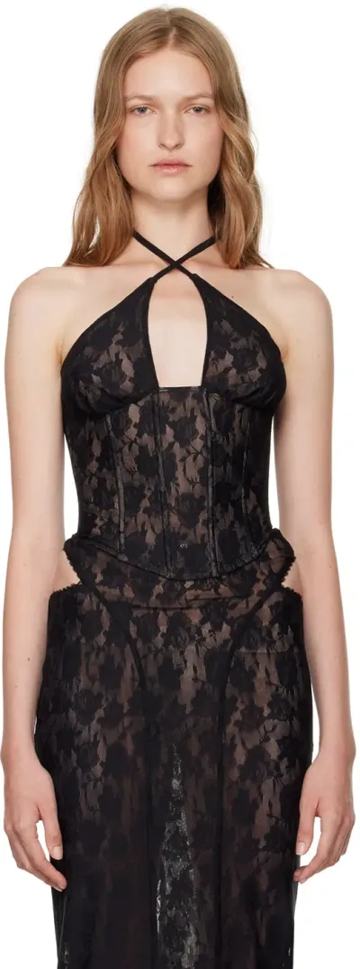 Misbhv Black Lace Corset Top