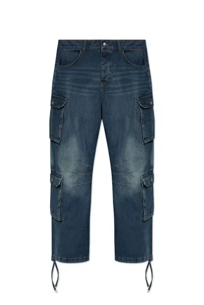 Misbhv Dirt Bath Cargo Jeans In Blue