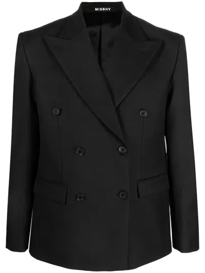 Misbhv Double-breasted Blazer In Schwarz