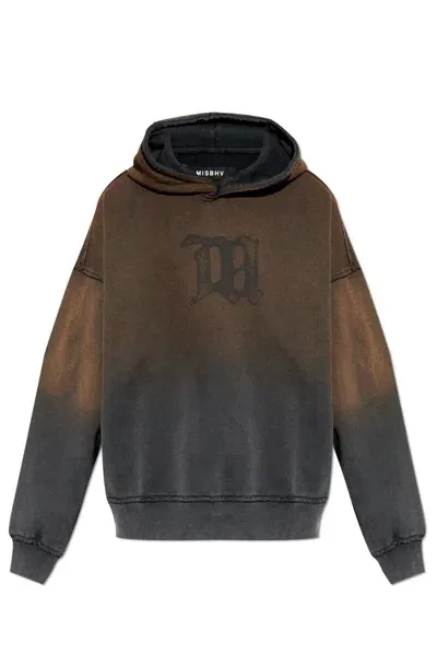 Misbhv Gradient Effect Logo Printed Signature Hoodie In Multi