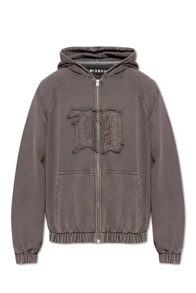 Misbhv Hobo Zipped Hoodie In Brown