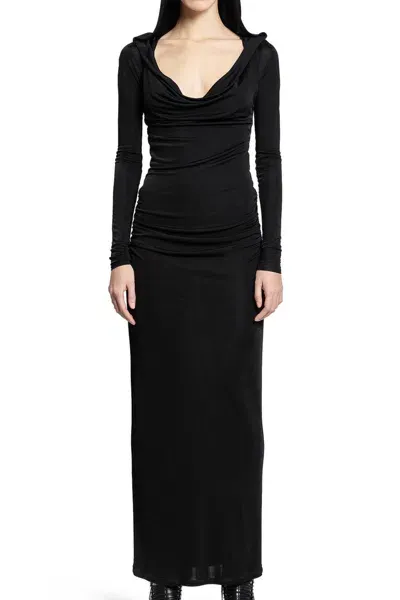 Misbhv Hooded Maxi Dress In Black