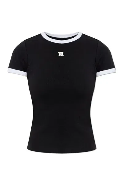 Misbhv Logo Embroidered Cropped T In Black