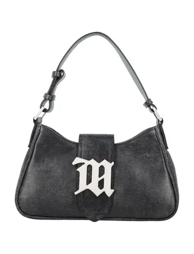 Misbhv Logo Plaque Medium Shoulder Bag In Black