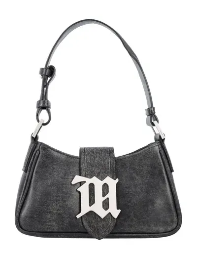 Misbhv Logo Plaque Small Shoulder Bag In Black