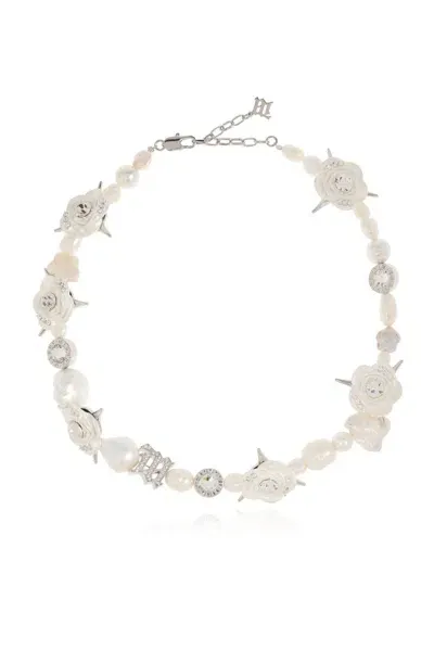 Misbhv No Rose Without Thorns Choker In White